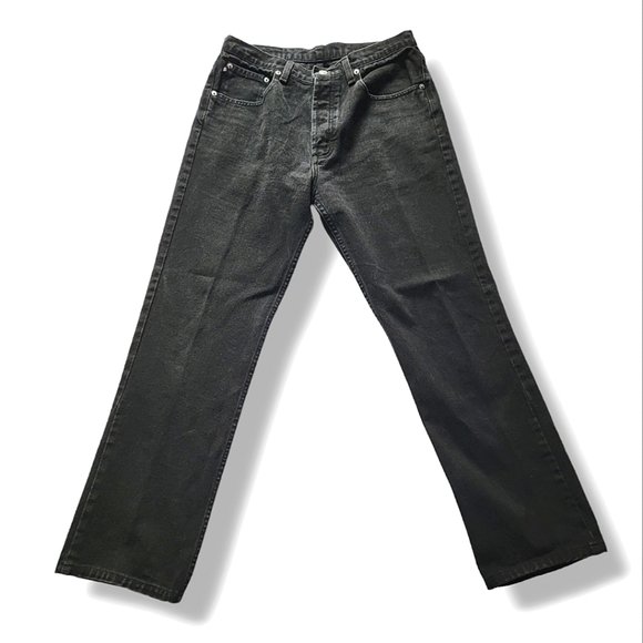 Polo Jeans RALPH‎ LAUREN Straight Cut High Rise Jeans Black Faded Size 12×31 - Picture 4 of 14